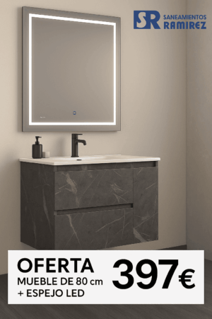 Mueble baño Kula 80cm con espejo led